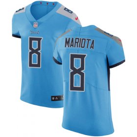 Wholesale Cheap Nike Titans #8 Marcus Mariota Light Blue Alternate Men\'s Stitched NFL Vapor Untouchable Elite Jersey