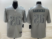 Cheap Men's Philadelphia Eagles #26 Miles Sanders Gray Atmosphere Fashion Stitched Jersey