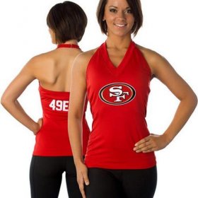 Wholesale Cheap Women\'s All Sports Couture San Francisco 49ers Blown Coverage Halter Top
