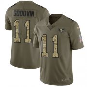 Wholesale Cheap Nike 49ers #11 Marquise Goodwin Olive/Camo Youth Stitched NFL Limited 2017 Salute to Service Jersey