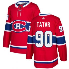 Wholesale Cheap Adidas Canadiens #90 Tomas Tatar Red Home Authentic Stitched Youth NHL Jersey
