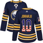 Wholesale Cheap Adidas Sabres #10 Henri Jokiharju Navy Blue Home Authentic USA Flag Women's Stitched NHL Jersey