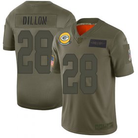 Wholesale Cheap Nike Packers #28 AJ Dillon Camo Men\'s Stitched NFL Limited 2019 Salute To Service Jersey