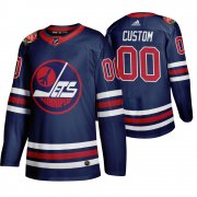 Wholesale Cheap Winnipeg Jets Custom Men's 2019-20 Heritage Classic Wha Navy Stitched NHL Jersey