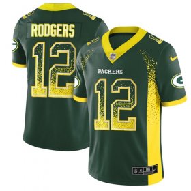 Wholesale Cheap Nike Packers #12 Aaron Rodgers Green Team Color Men\'s Stitched NFL Limited Rush Drift Fashion Jersey