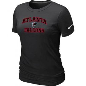 Wholesale Cheap Women\'s Nike Atlanta Falcons Heart & Soul NFL T-Shirt Black