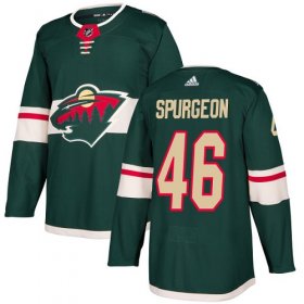 Wholesale Cheap Adidas Wild #46 Jared Spurgeon Green Home Authentic Stitched Youth NHL Jersey