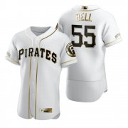 Wholesale Cheap Pittsburgh Pirates #55 Josh Bell White Nike Men's Authentic Golden Edition MLB Jersey