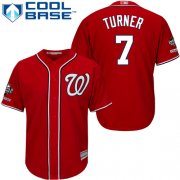 Wholesale Cheap Nationals #7 Trea Turner Red Cool Base 2019 World Series Champions Stitched Youth MLB Jersey