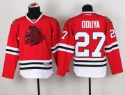 Wholesale Cheap Blackhawks #27 Johnny Oduya Red(Red Skull) Stitched Youth NHL Jersey