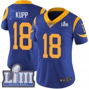 Wholesale Cheap Nike Rams #18 Cooper Kupp Royal Blue Alternate Super Bowl LIII Bound Women's Stitched NFL Vapor Untouchable Limited Jersey