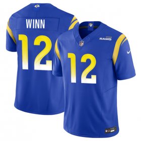 Men\'s Los Angeles Rams #12 Dresser Winn Blue 2023 F.U.S.E. Vapor Untouchable Football Stitched Jersey
