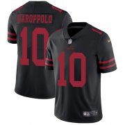 Wholesale Cheap Nike 49ers #10 Jimmy Garoppolo Black Alternate Men's Stitched NFL Vapor Untouchable Limited Jersey