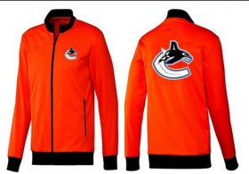 Wholesale Cheap NHL Vancouver Canucks Zip Jackets Orange