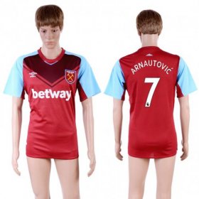 Wholesale Cheap West Ham United #7 Arnautovic Home Soccer Club Jersey