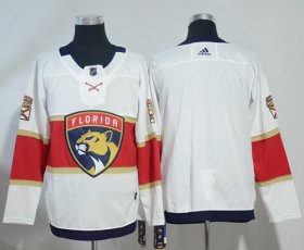 Wholesale Cheap Adidas Panthers Blank White Road Authentic Stitched NHL Jersey