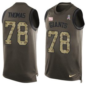 Wholesale Cheap Nike Giants #78 Andrew Thomas Green Men\'s Stitched NFL Limited Salute To Service Tank Top Jersey