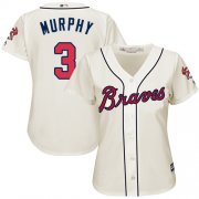 Wholesale Cheap Braves #3 Dale Murphy Cream Alternate Women's Stitched MLB Jersey