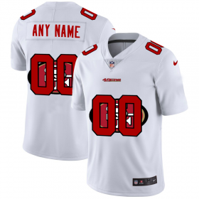 Wholesale Cheap San Francisco 49ers Custom White Men\'s Nike Team Logo Dual Overlap Limited NFL Jersey
