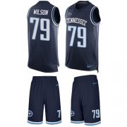 Wholesale Cheap Nike Titans #79 Isaiah Wilson Navy Blue Team Color Men's Stitched NFL Limited Tank Top Suit Jersey