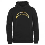Wholesale Cheap Men's Los Angeles Chargers Pro Line Black Gold Collection Pullover Hoodie
