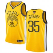 Wholesale Cheap Warriors #35 Kevin Durant Gold 2019 Finals Bound Basketball Swingman Earned Edition Jersey