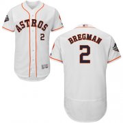 Wholesale Cheap Astros #2 Alex Bregman White Flexbase Authentic Collection 2019 World Series Bound Stitched MLB Jersey