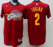 Wholesale Cheap Men's Cleveland Cavaliers #2 Kyrie Irving Revolution 30 Swingman 2014 New Red Fashion Short-Sleeved Jersey