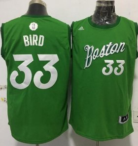 Wholesale Cheap Men\'s Boston Celtics #33 Larry Bird adidas Green 2016 Christmas Day Stitched NBA Swingman Jersey
