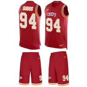 Wholesale Cheap Nike Chiefs #94 Terrell Suggs Red Team Color Men\'s Stitched NFL Limited Tank Top Suit Jersey