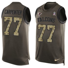 Wholesale Cheap Nike Falcons #77 James Carpenter Green Men\'s Stitched NFL Limited Salute To Service Tank Top Jersey