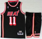 Wholesale Cheap Miami Heat #11 Chris Andersen Black Hardwood Classics Revolution 30 NBA Jerseys Short Suit