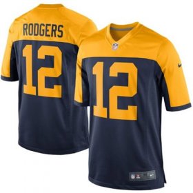 Wholesale Cheap Nike Packers #12 Aaron Rodgers Navy Blue Alternate Youth Stitched NFL New Elite Jersey