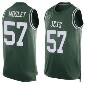 Wholesale Cheap Nike Jets #57 C.J. Mosley Martin Green Team Color Men\'s Stitched NFL Limited Tank Top Jersey