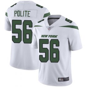 Wholesale Cheap Nike Jets #56 Jachai Polite White Men\'s Stitched NFL Vapor Untouchable Limited Jersey