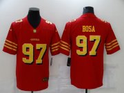 Wholesale Cheap Men's San Francisco 49ers #97 Nick Bosa Red Gold 2021 Vapor Untouchable Stitched NFL Nike Limited Jersey