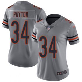 Wholesale Cheap Nike Bears #34 Walter Payton Silver Women\'s Stitched NFL Limited Inverted Legend Jersey
