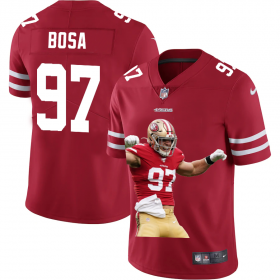 Cheap San Francisco 49ers #97 Nick Bosa Nike Team Hero 3 Vapor Limited NFL Jersey Red