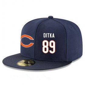 Wholesale Cheap Chicago Bears #89 Mike Ditka Snapback Cap NFL Player Navy Blue with White Number Stitched Hat