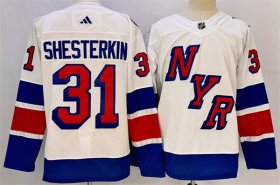 Cheap Men\'s New York Rangers #31 Igor Shesterkin White 2024 Stadium Series Stitched Jersey