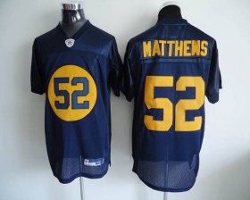 Wholesale Cheap Packers #52 Clay Matthews Blue Stitched NFL Jersey