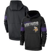 Wholesale Cheap Minnesota Vikings Nike Sideline Team Logo Performance Pullover Hoodie Black