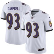 Wholesale Cheap Nike Ravens #93 Calais Campbell White Men's Stitched NFL Vapor Untouchable Limited Jersey