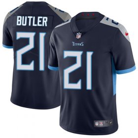 Wholesale Cheap Nike Titans #21 Malcolm Butler Navy Blue Team Color Men\'s Stitched NFL Vapor Untouchable Limited Jersey