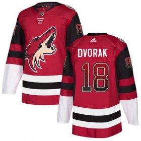 Wholesale Cheap Adidas Coyotes #18 Christian Dvorak Maroon Home Authentic Drift Fashion Stitched NHL Jersey