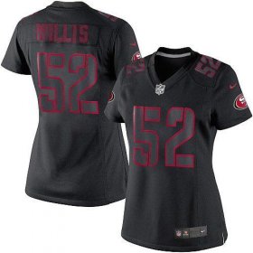 Wholesale Cheap Nike 49ers #52 Patrick Willis Black Impact Women\'s Stitched NFL Limited Jersey