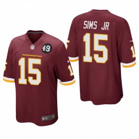 Cheap Washington Redskins #15 Steven Sims Jr. Men\'s Nike Burgundy Bobby Mitchell Uniform Patch NFL Game Jersey