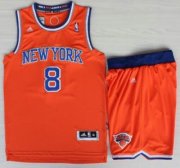Wholesale Cheap New York Knicks #8 JR Smith Orange Revolution 30 Swingman Jersey Shorts Suits