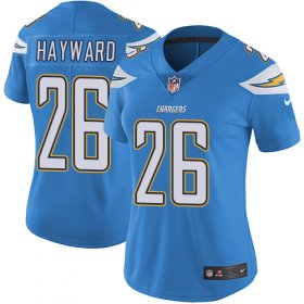 Wholesale Cheap Nike Chargers #26 Casey Hayward Electric Blue Alternate Women\'s Stitched NFL Vapor Untouchable Limited Jersey