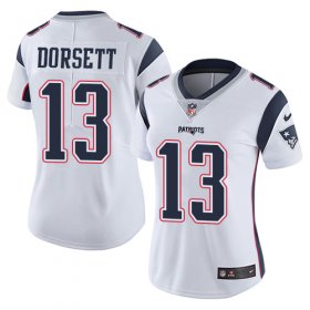 Wholesale Cheap Nike Patriots #13 Phillip Dorsett White Women\'s Stitched NFL Vapor Untouchable Limited Jersey